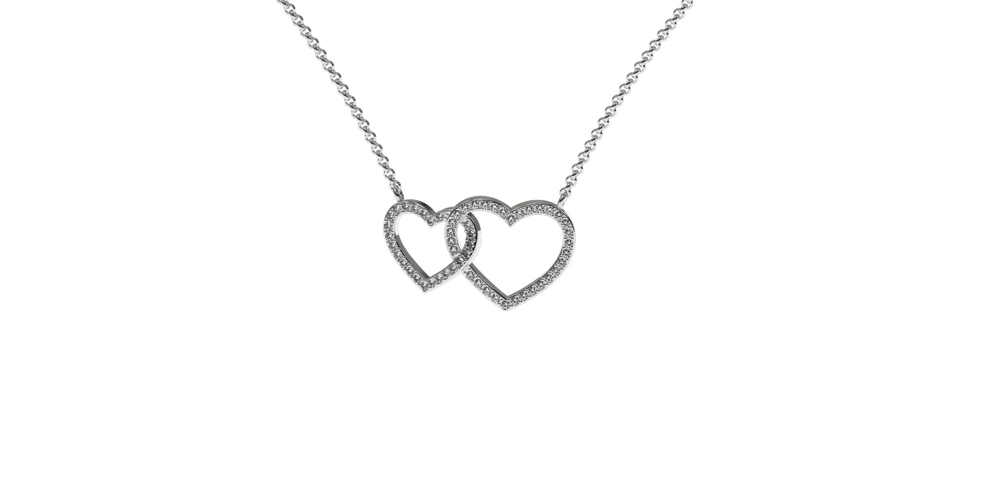 Diamond necklace Hearts