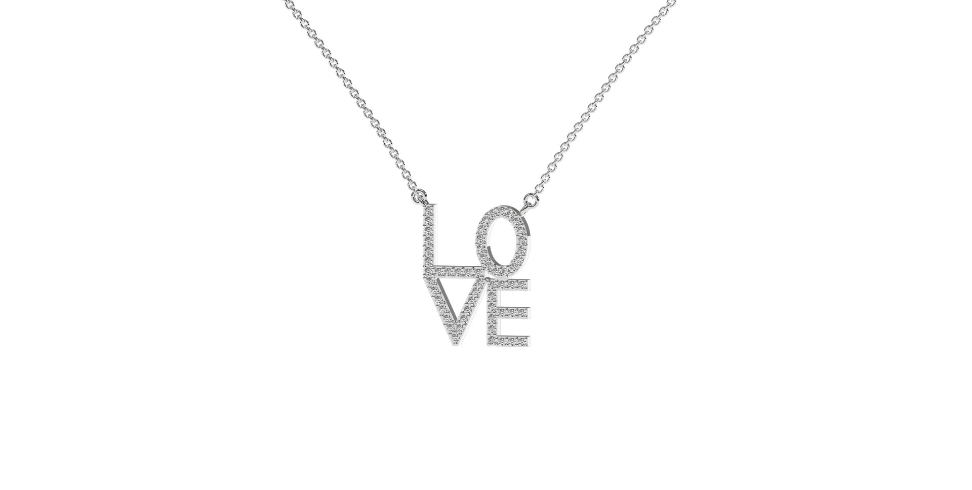Diamond necklace Love