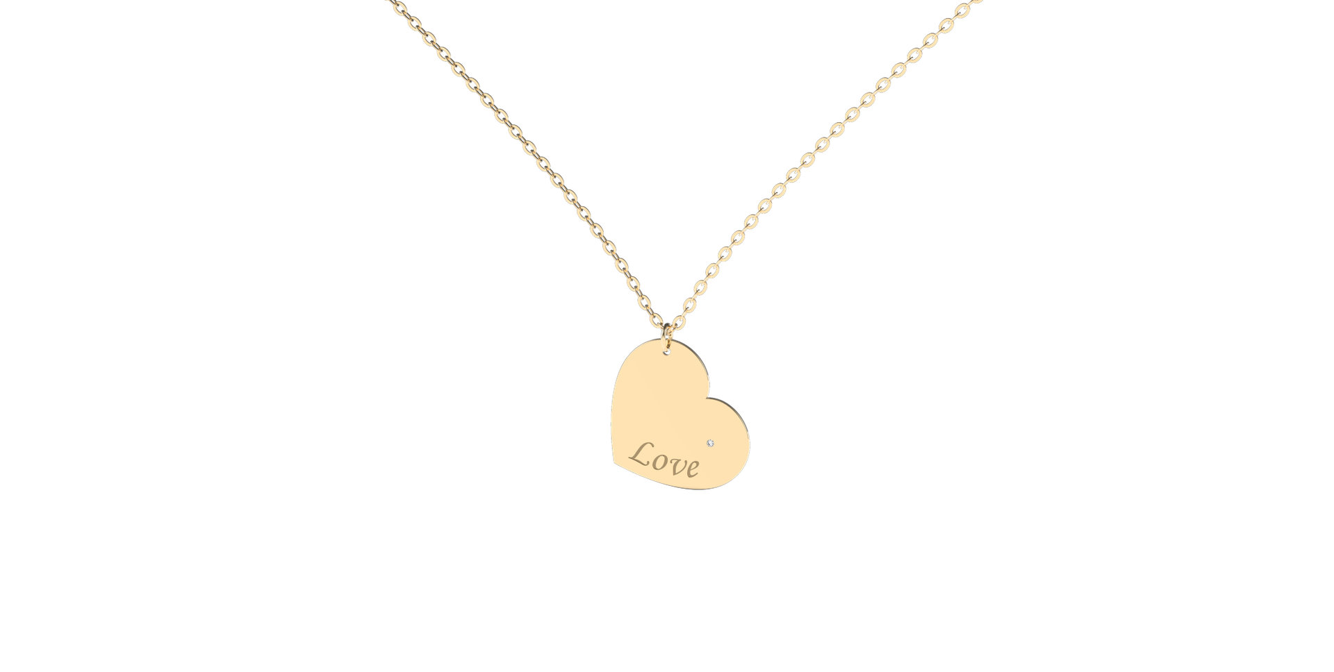 Diamond necklace Amour Heart