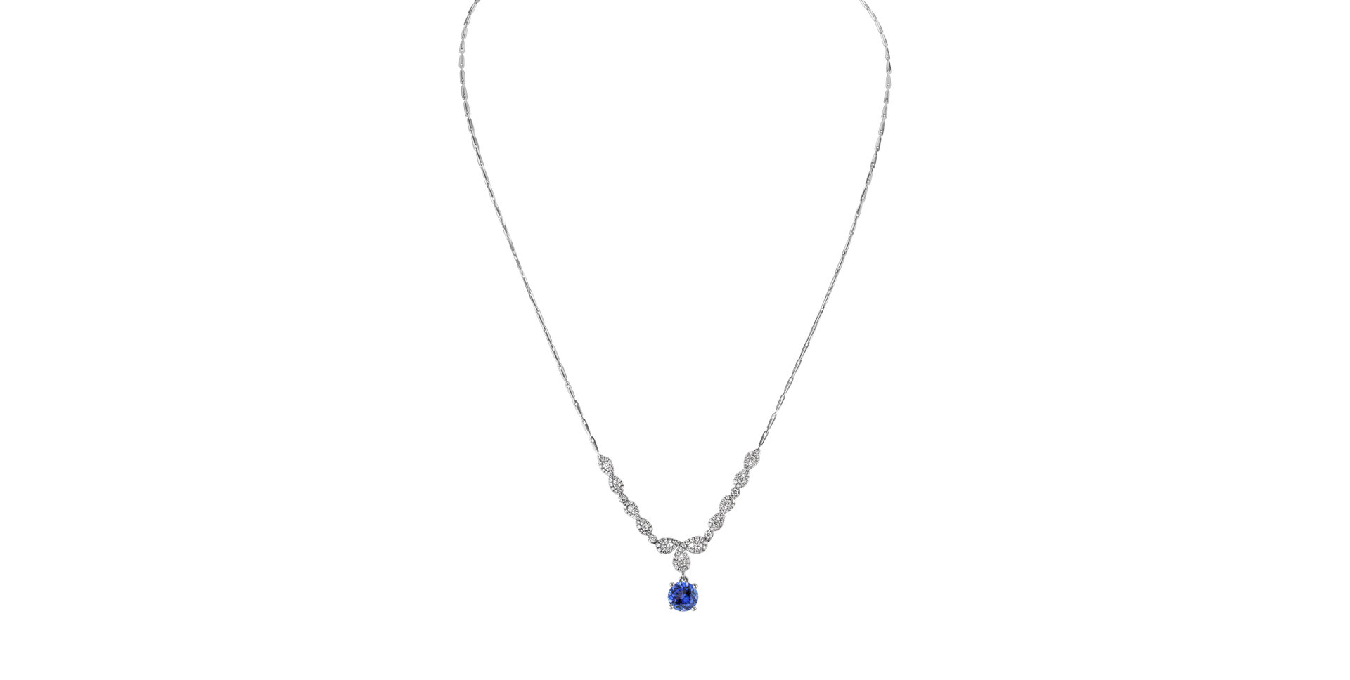Diamond necklace with Tanzanite Hortense