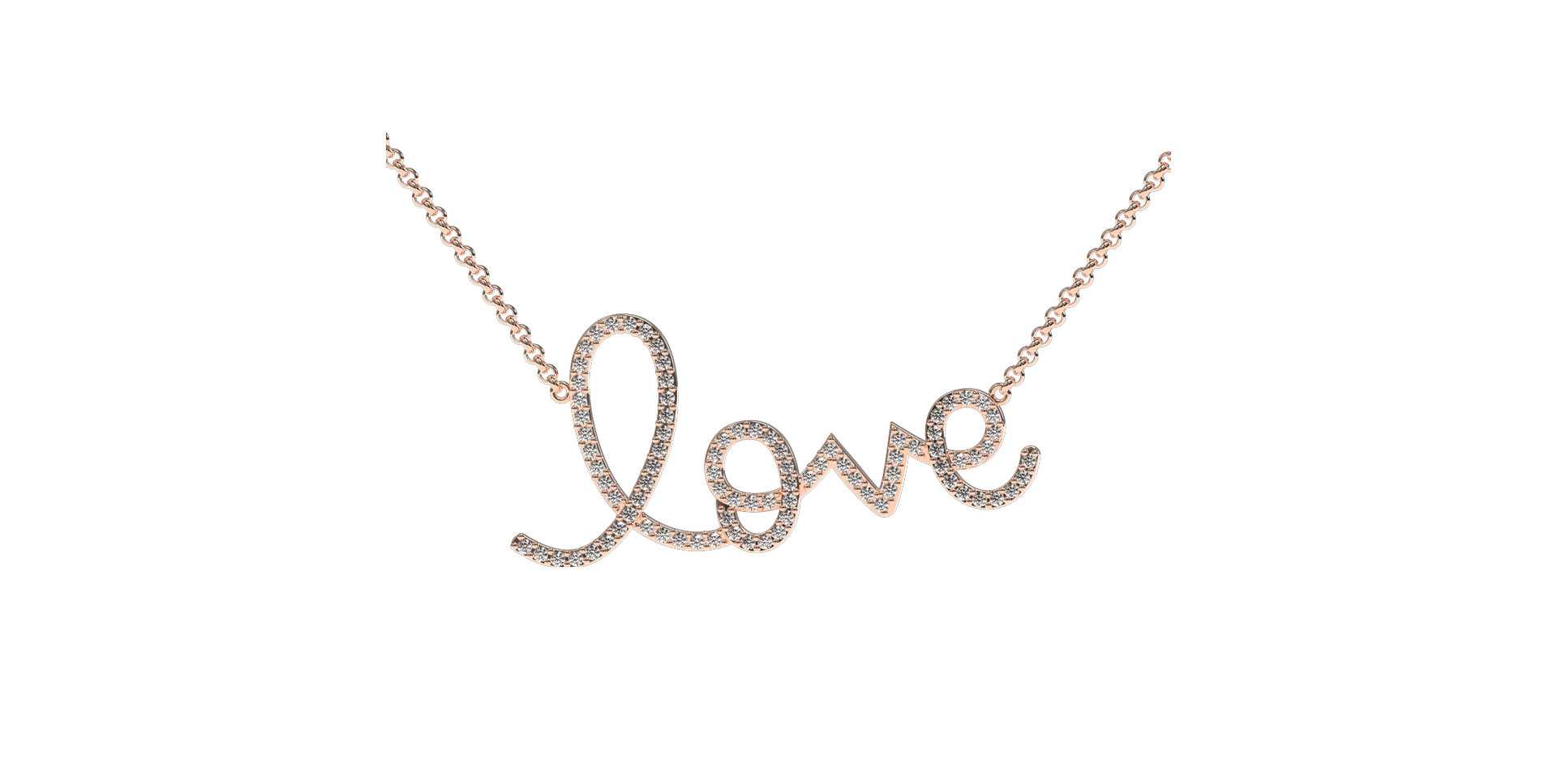 Diamond necklace Love