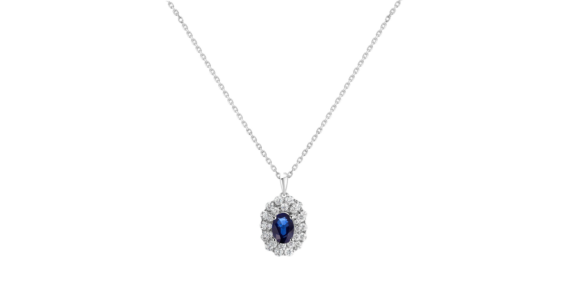 Diamond pendant with Sapphire Royal Splendor