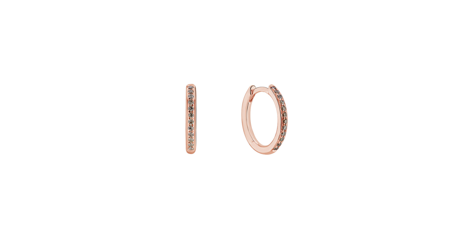 Earrings with brown diamonds Moon Opium