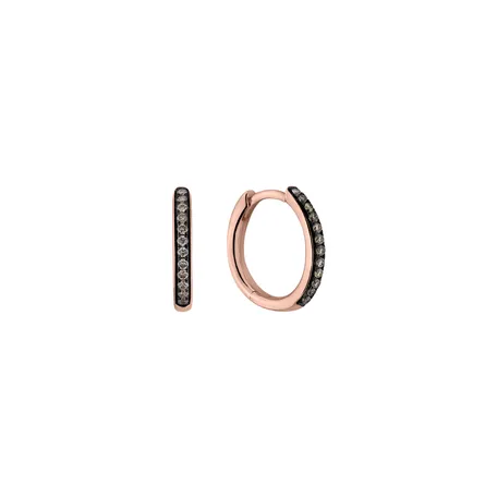 Earrings with black diamonds Moon Opium