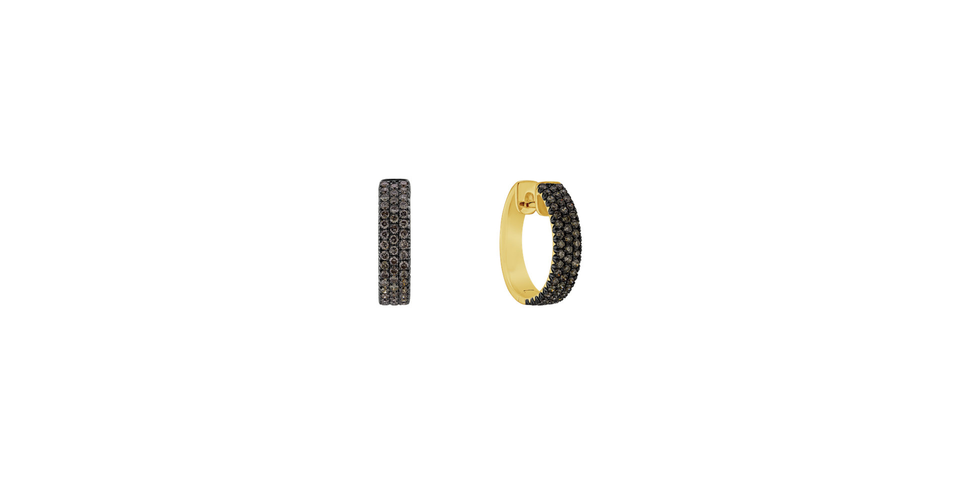 Earrings with brown diamonds Seraph Waterfall