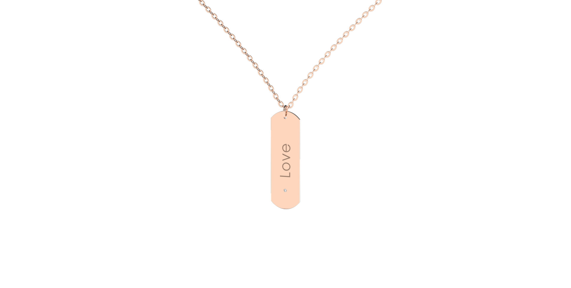 Diamond necklace Love Stamp