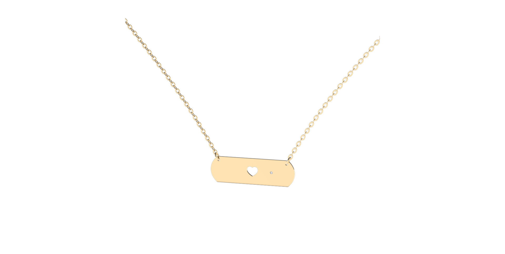 Diamond necklace Heart Love