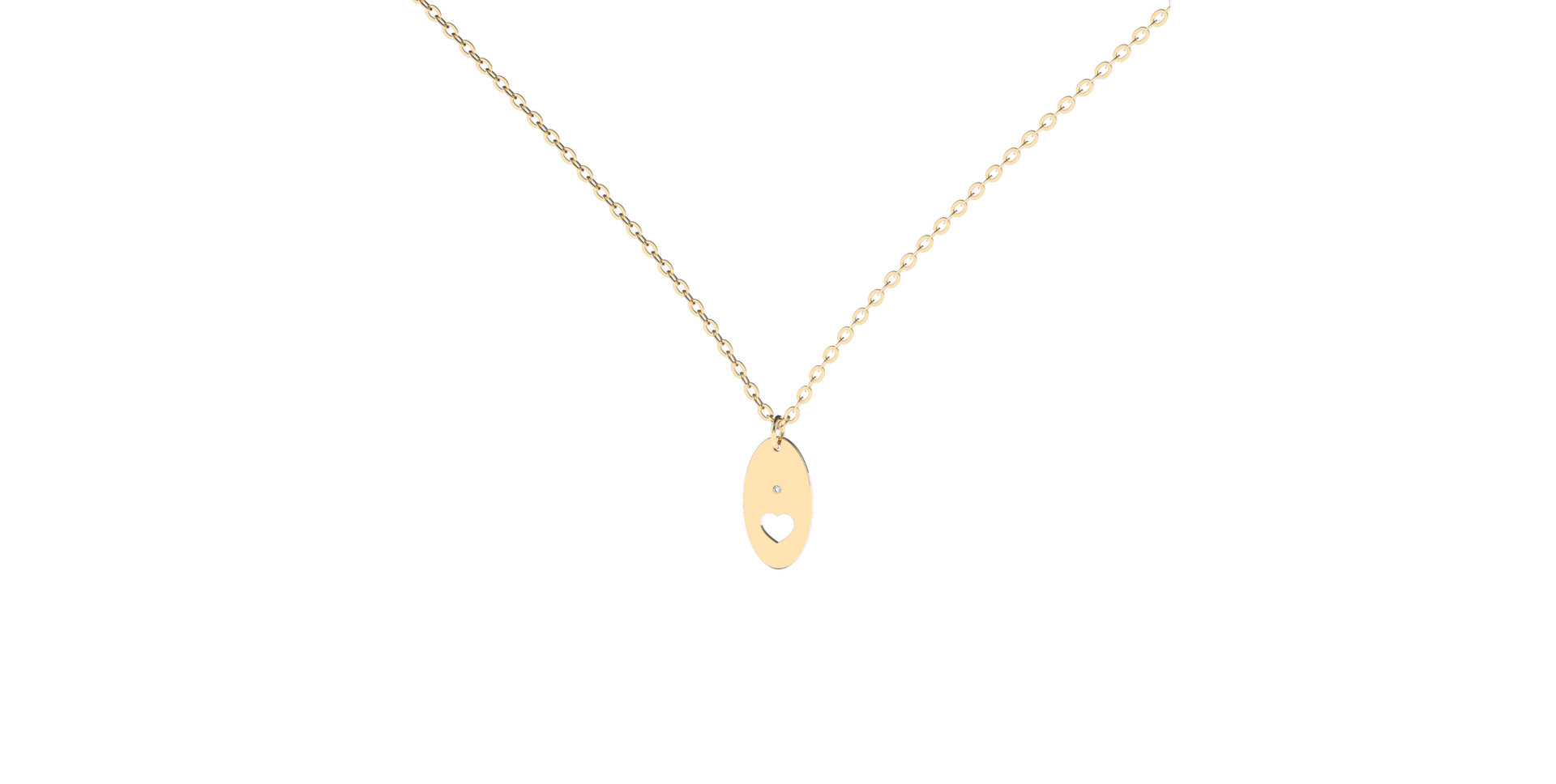 Diamond necklace Love Heart