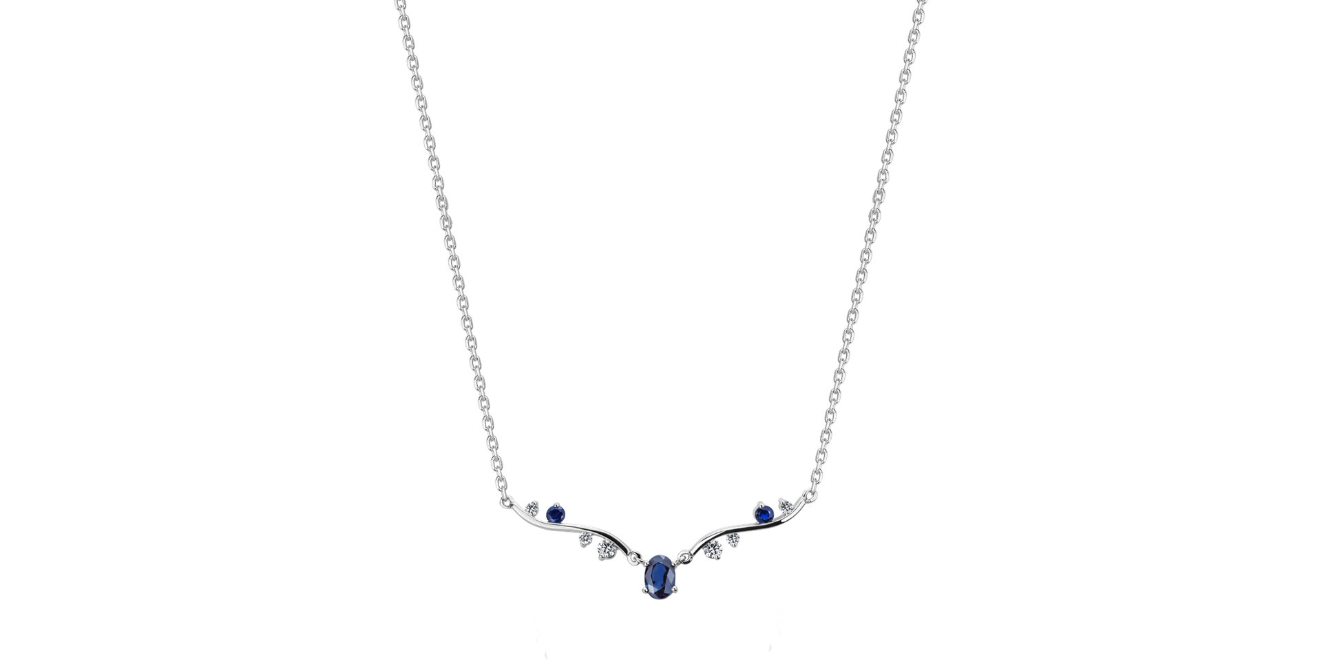 Diamond necklace with Sapphire Luminis