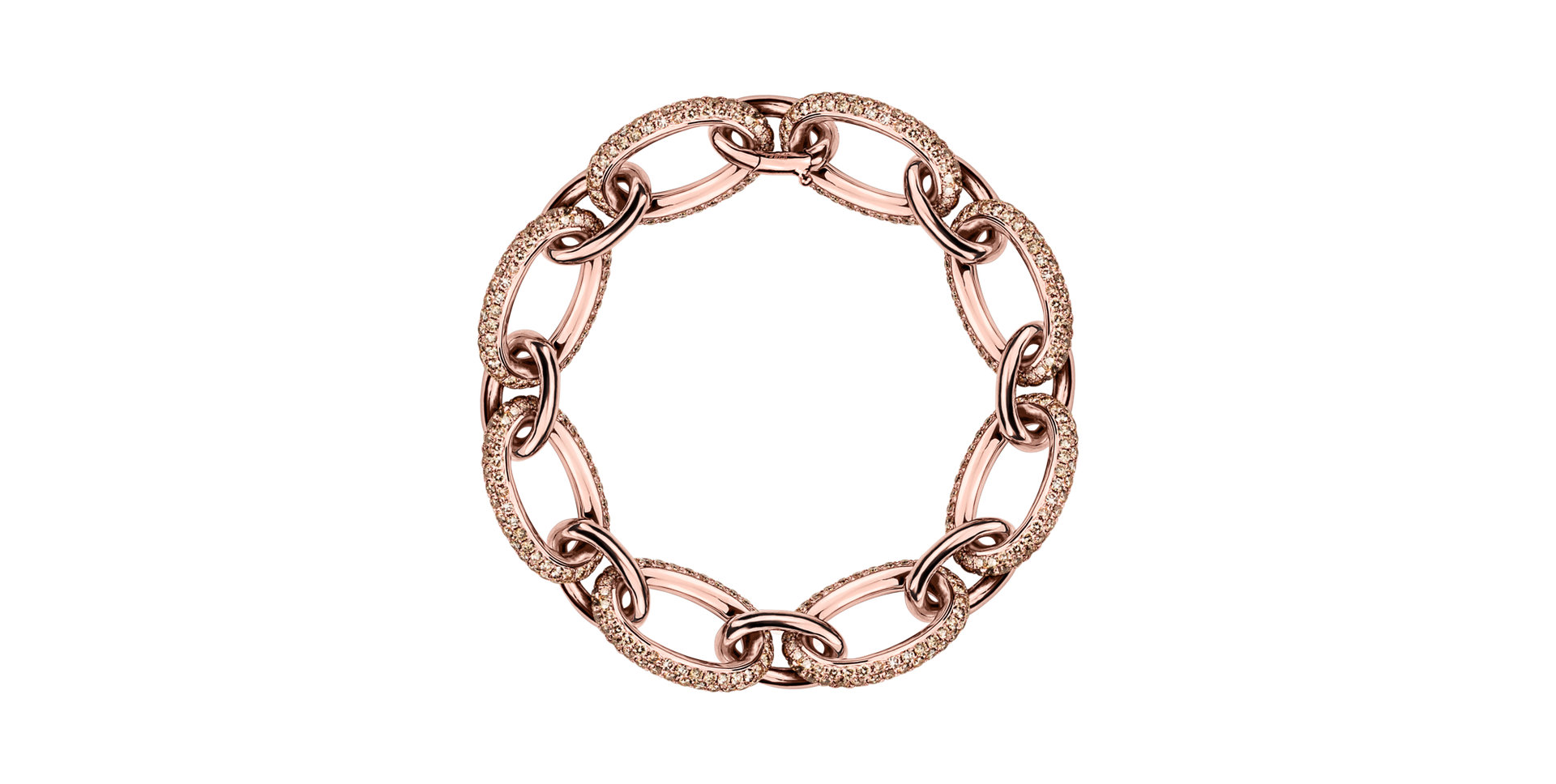 18ct rose gold bracelet with brown diamond Pompous Gem