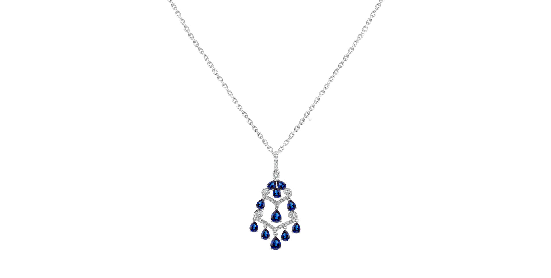 Diamond pendant with Sapphire Schafer