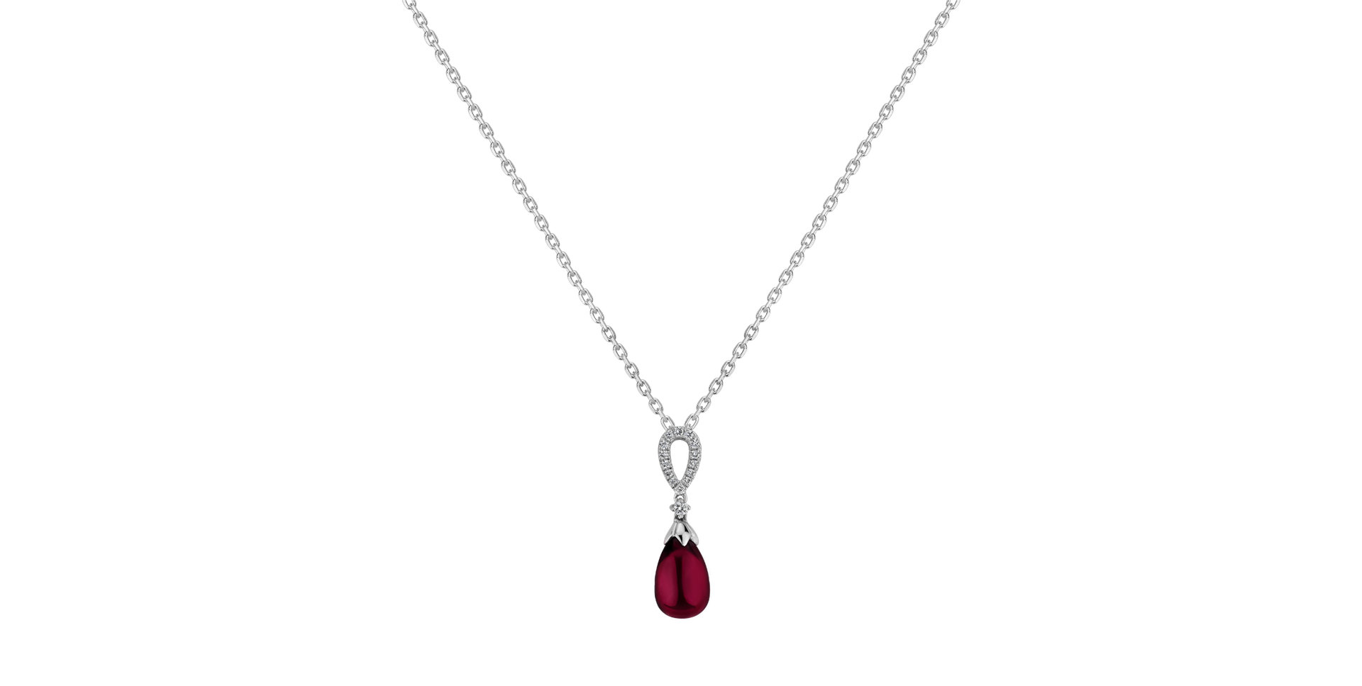 Diamond pendant with Turmalinem Seductive Drop