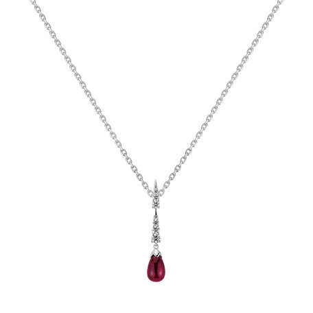 Diamond pendant with Turmalinem Drop Story