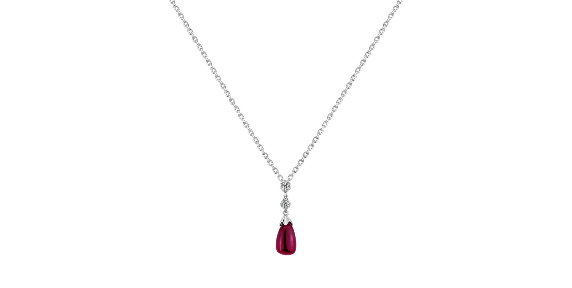 Diamond pendant with Turmalinem Drop Planet