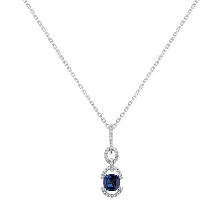 Diamond pendant with Sapphire Sheynathren