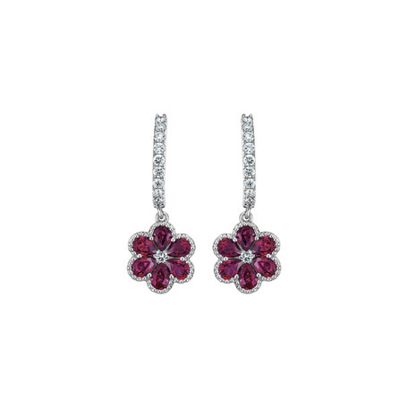 Diamond earrings with Rubies Aristocrat Elegance