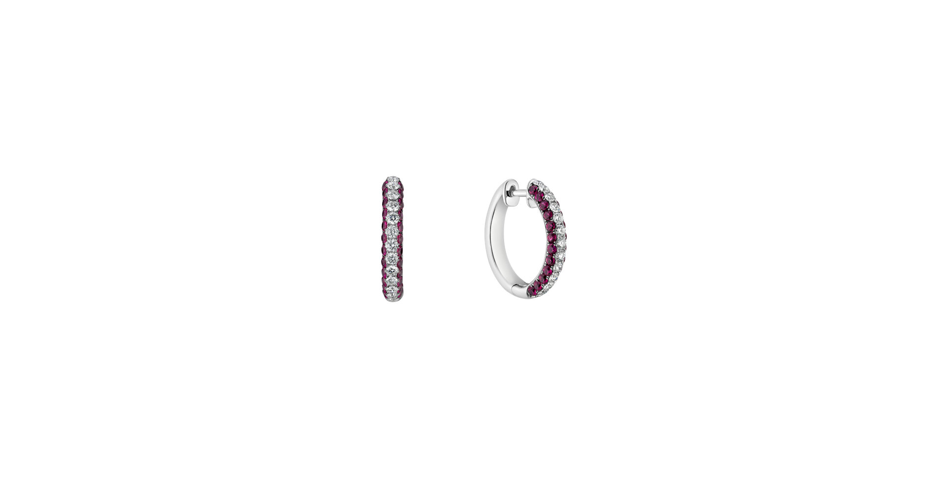 Diamond earrings and Ruby Carmine Border