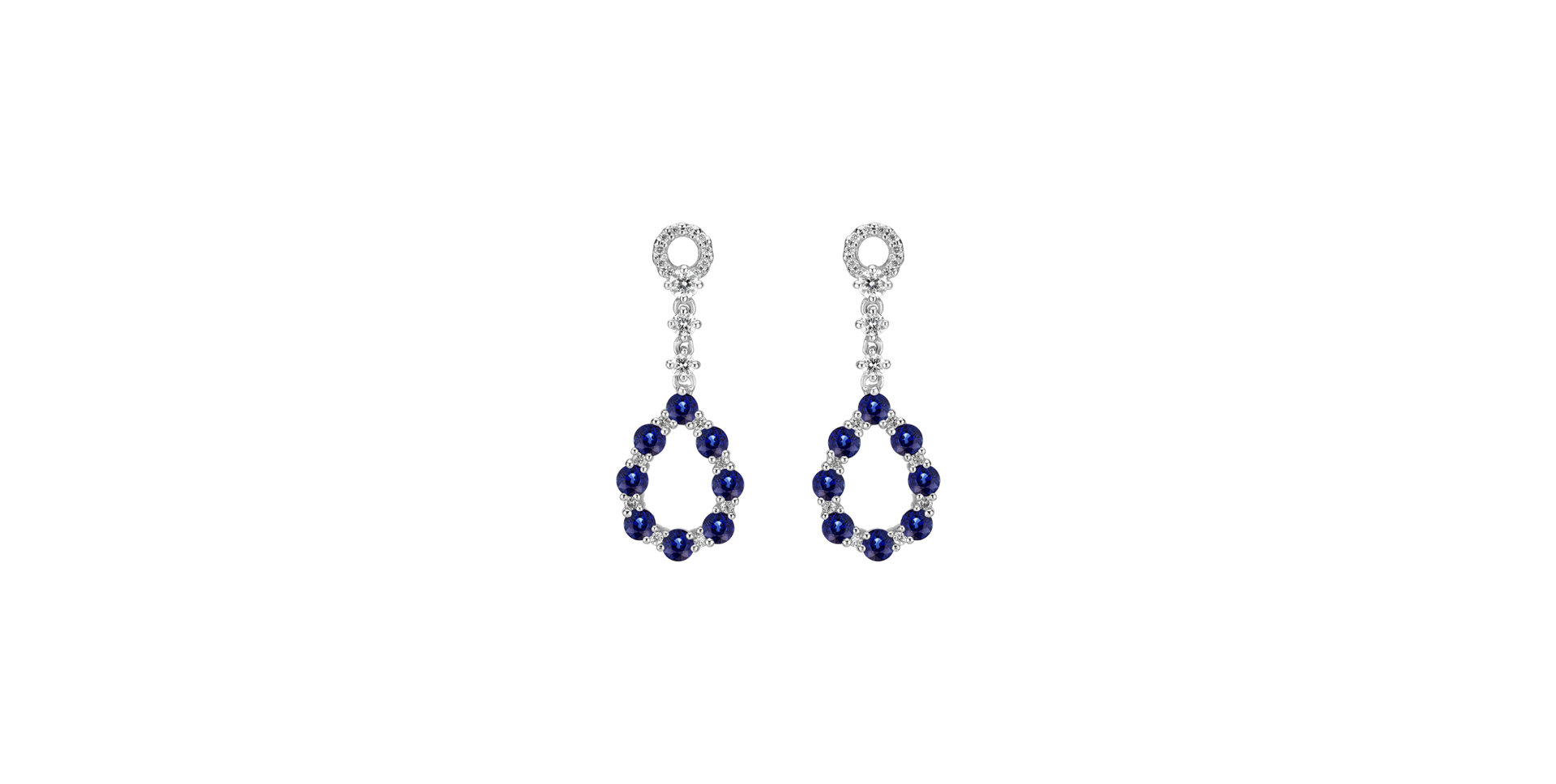Diamond earrings and Sapphire Lucille