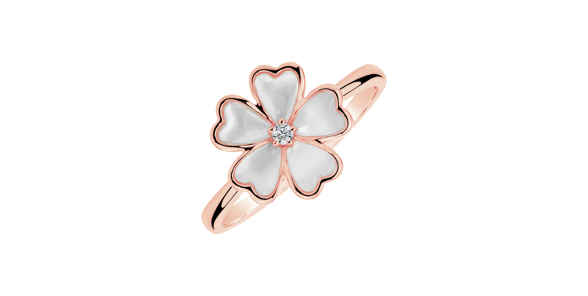 Diamond ring with Pearl Blossoming Meadow