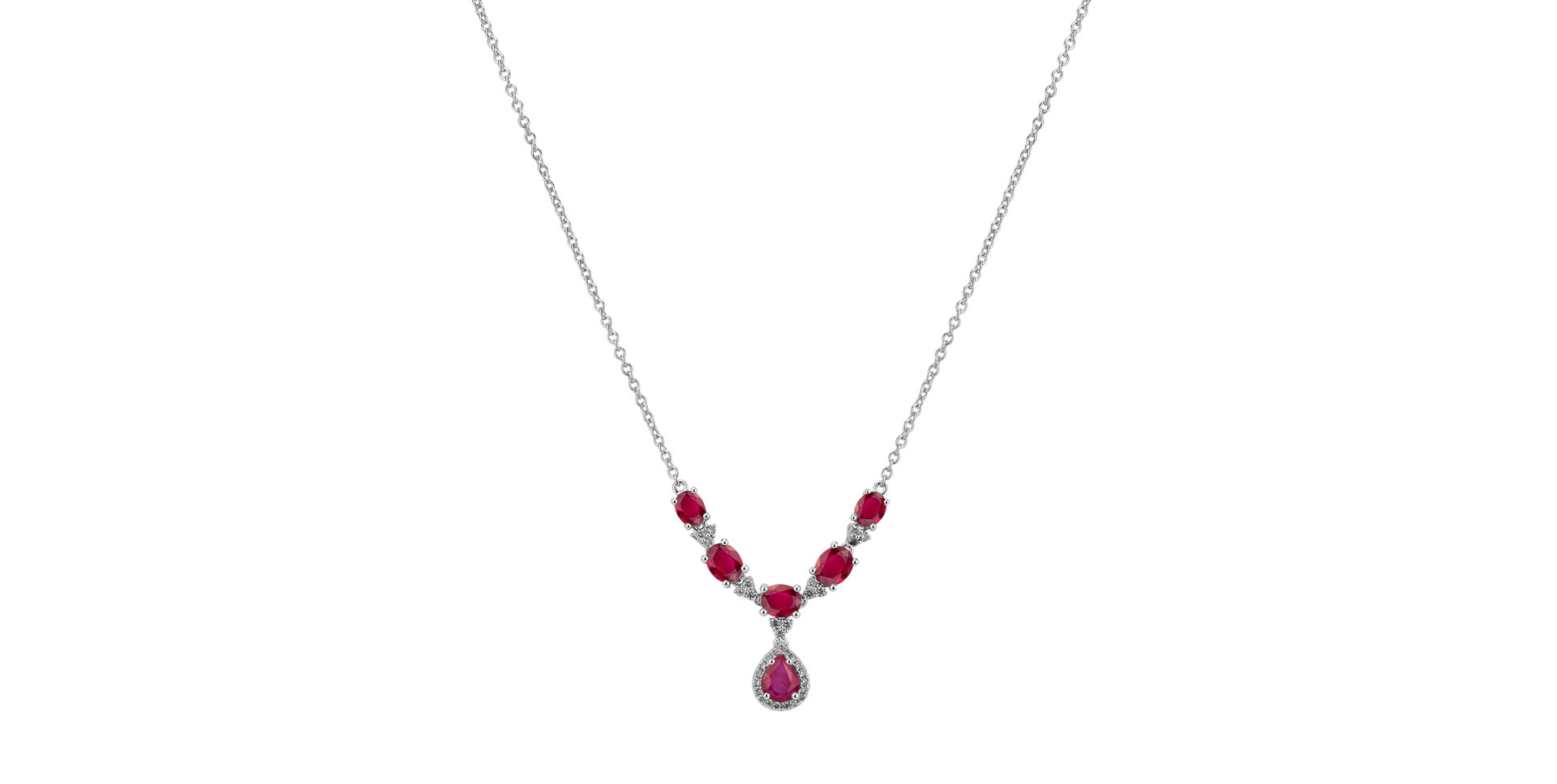 Diamond necklace with Ruby Royal Treasure