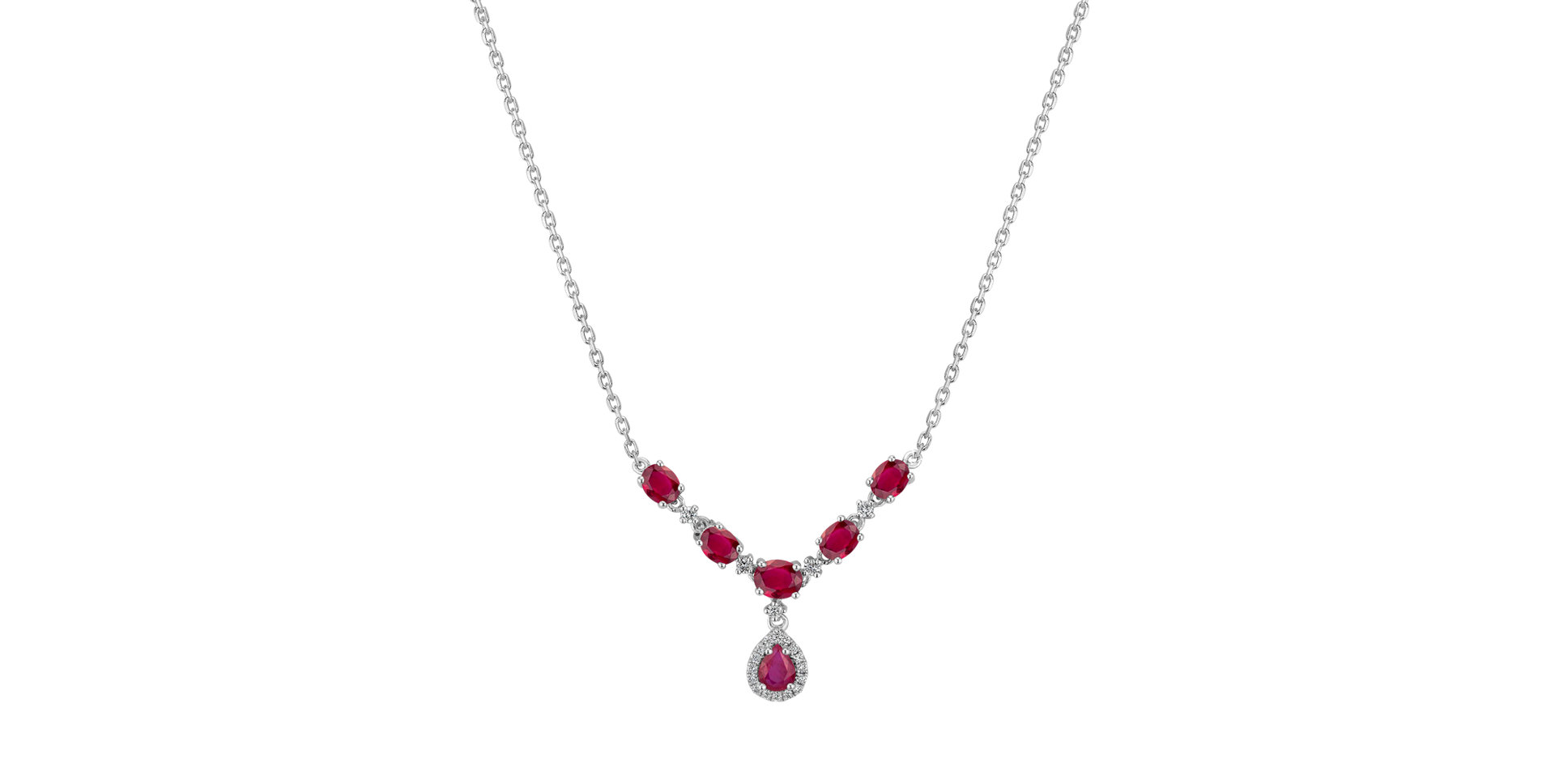 Diamond necklace with Ruby Luxury Euphoria