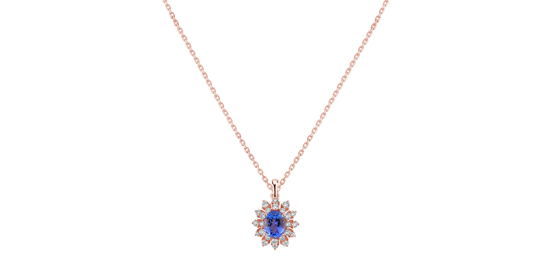 Diamond pendant with Tanzanite Blue Duchess