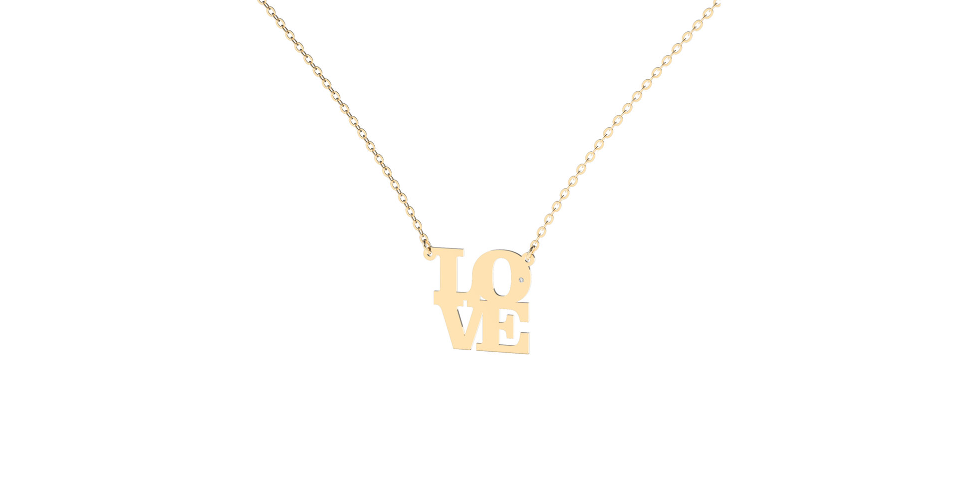 Diamond necklace Love