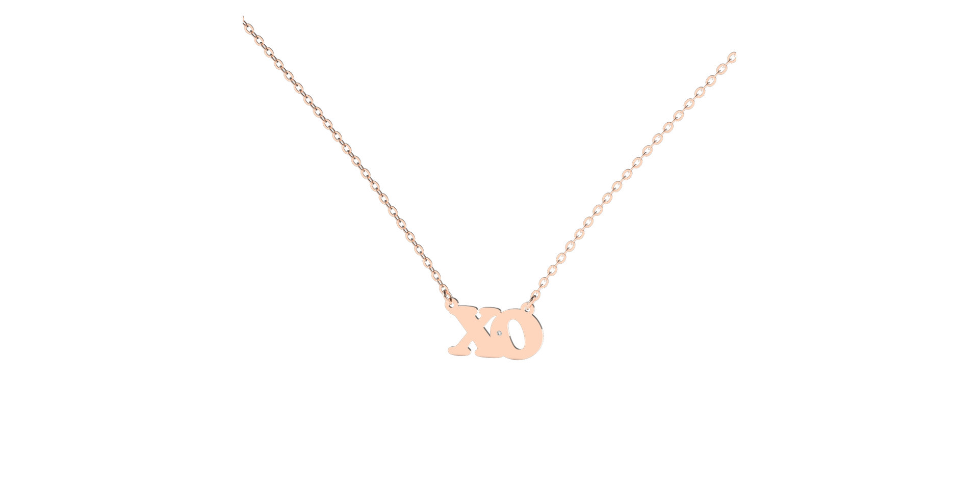 Diamond necklace XO