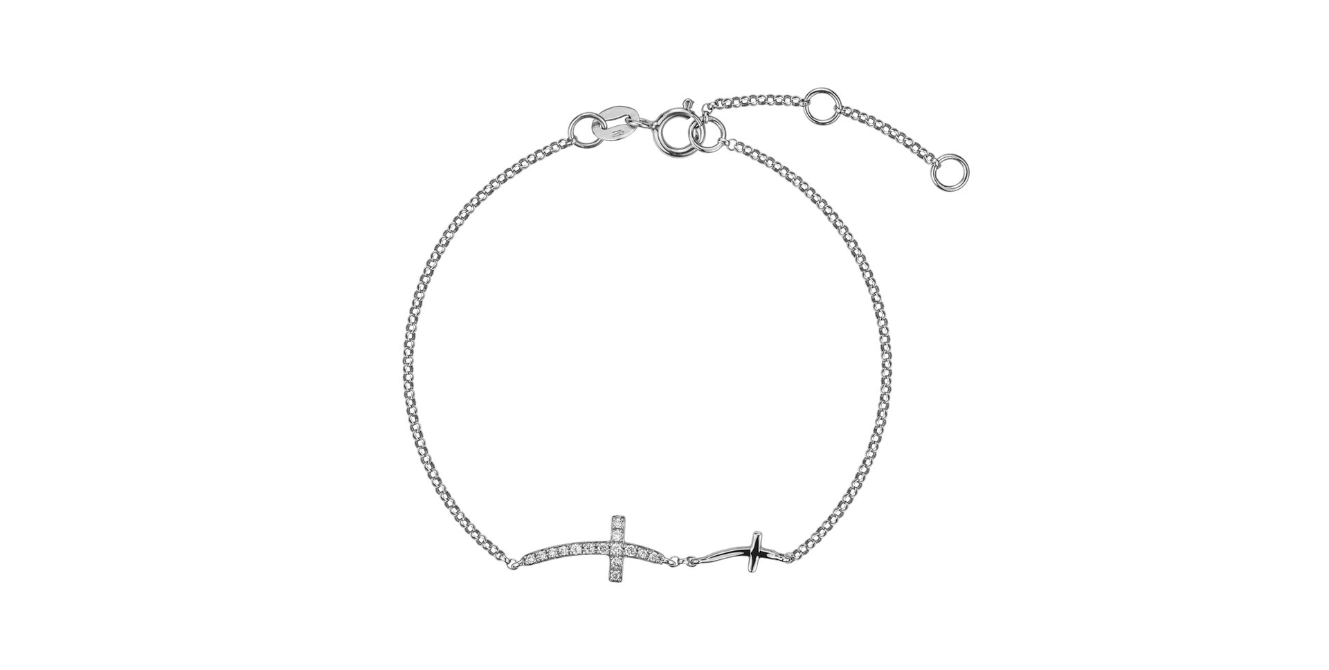 Diamond bracelet Cross of Shadows