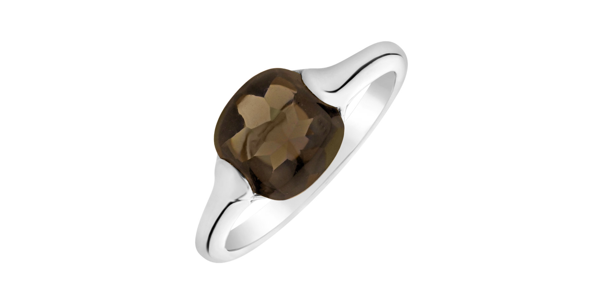 Ring with Smoky Quartz Bonbon