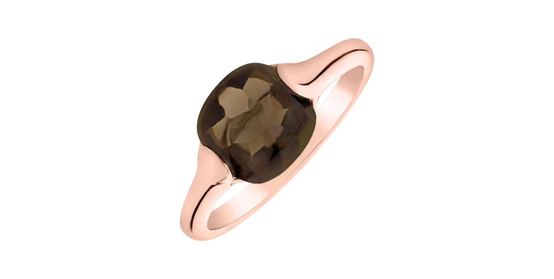 Ring with Smoky Quartz Bonbon