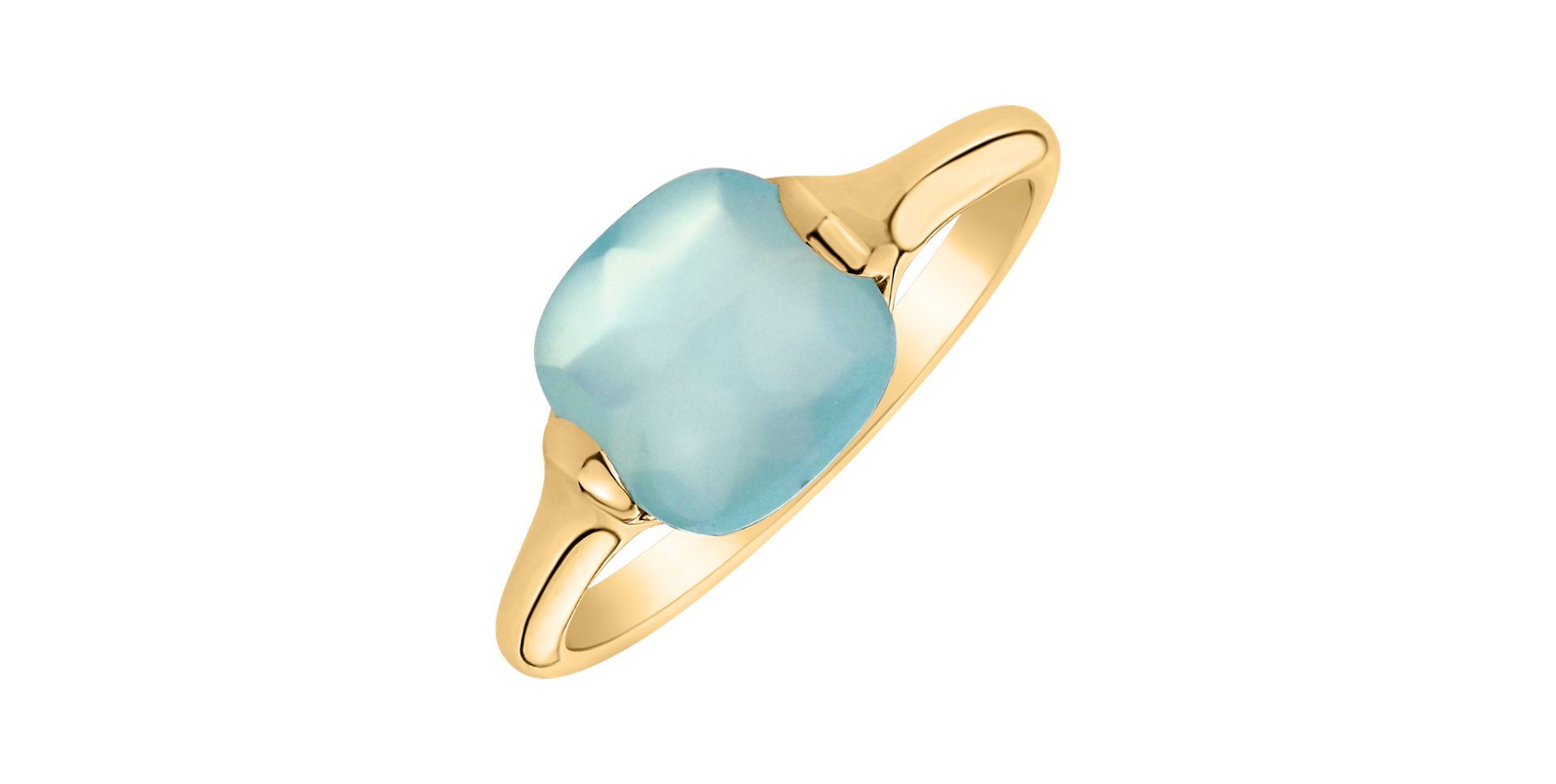 Ring with Turquoise Chalcedony Bonbon