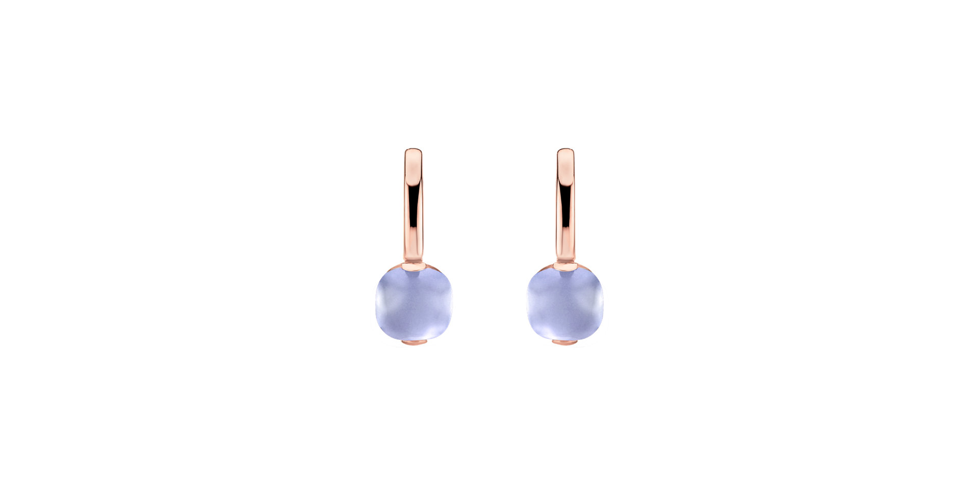 Earrings with Blue Chalcedony Bonbon