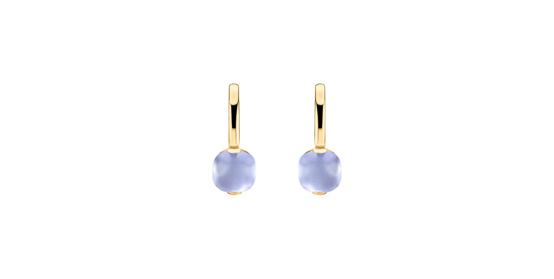 Earrings with Blue Chalcedony Bonbon