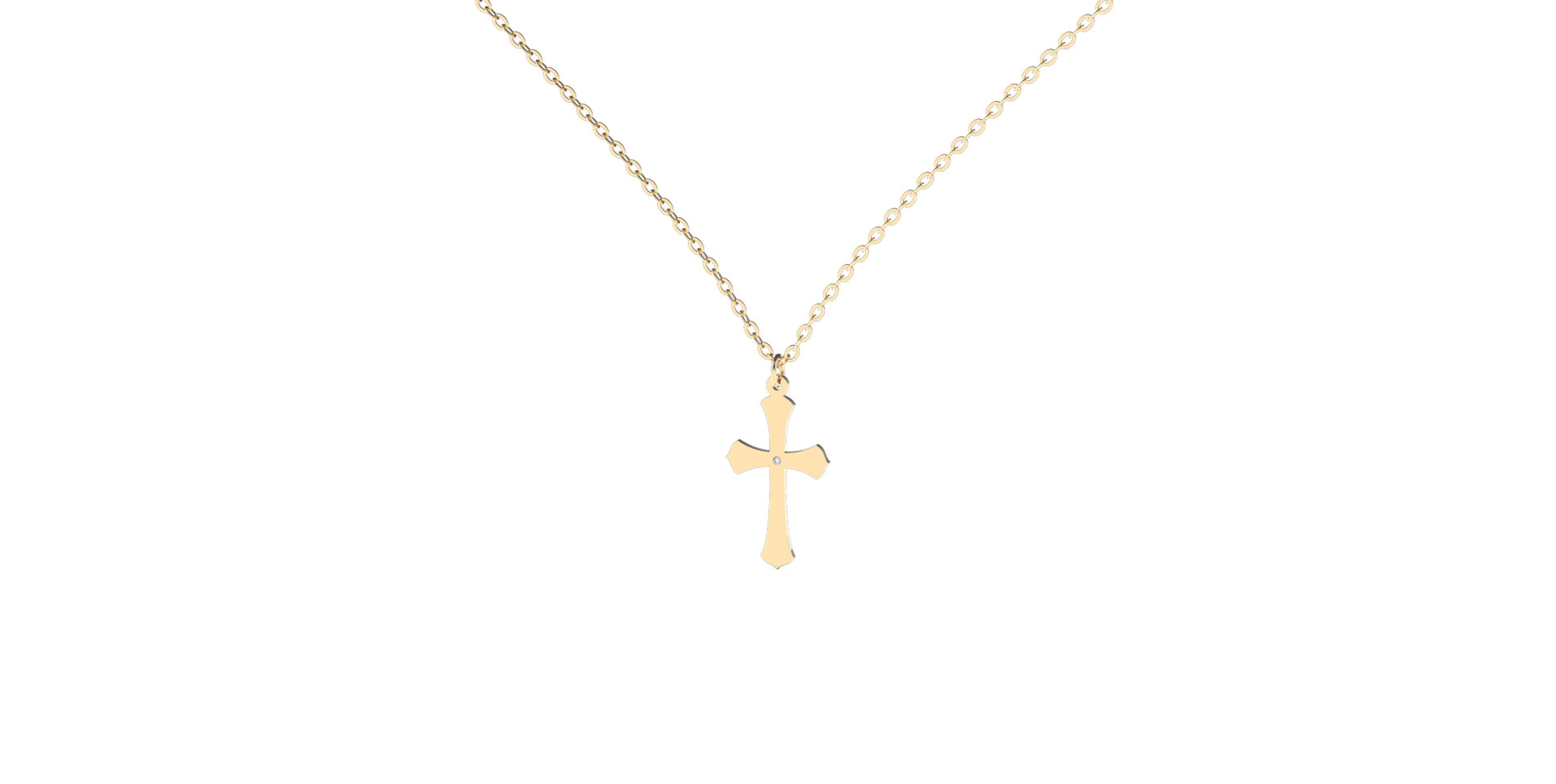 Diamond necklace Classic Cross