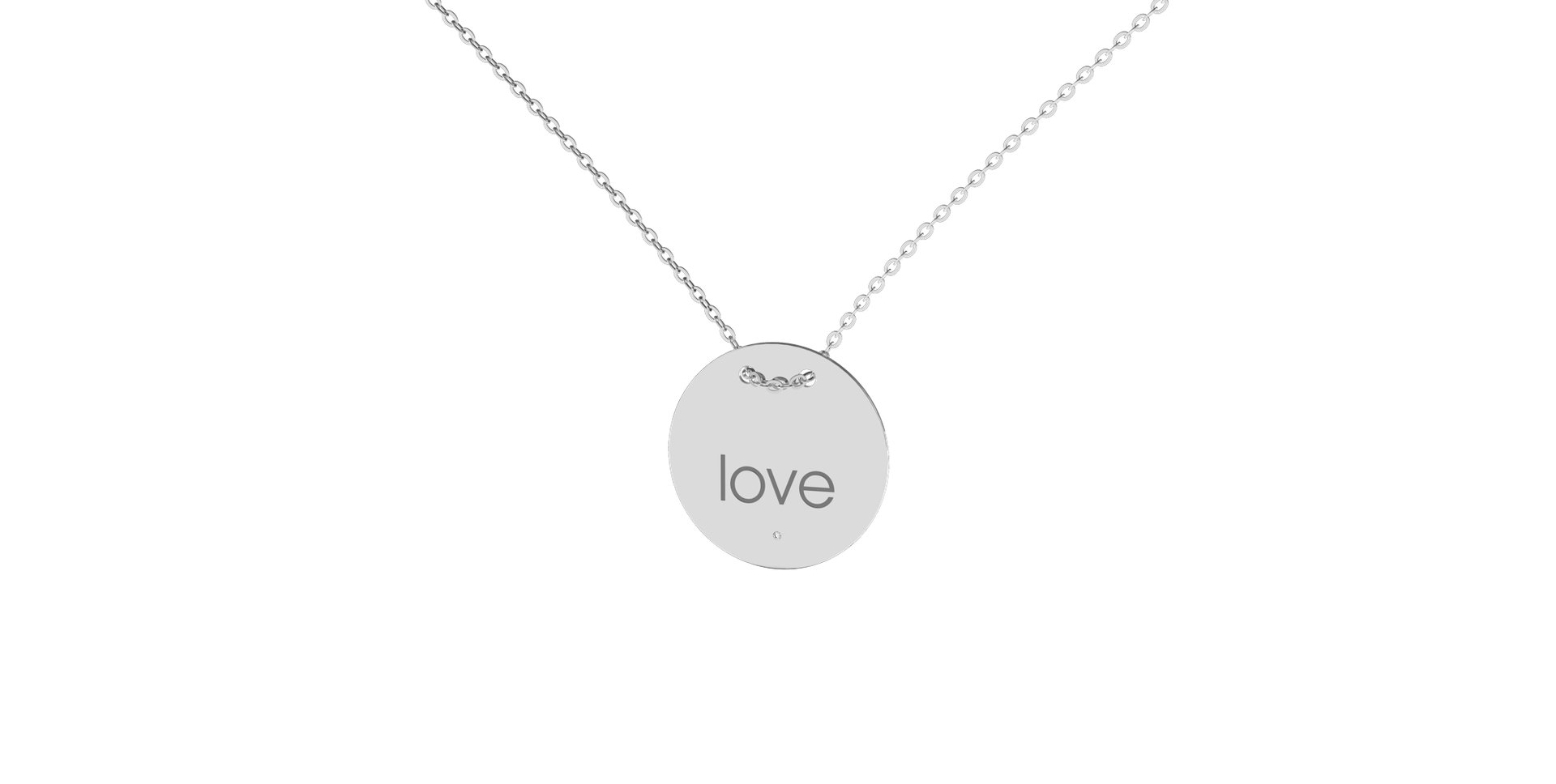 Diamond necklace Love Stamp