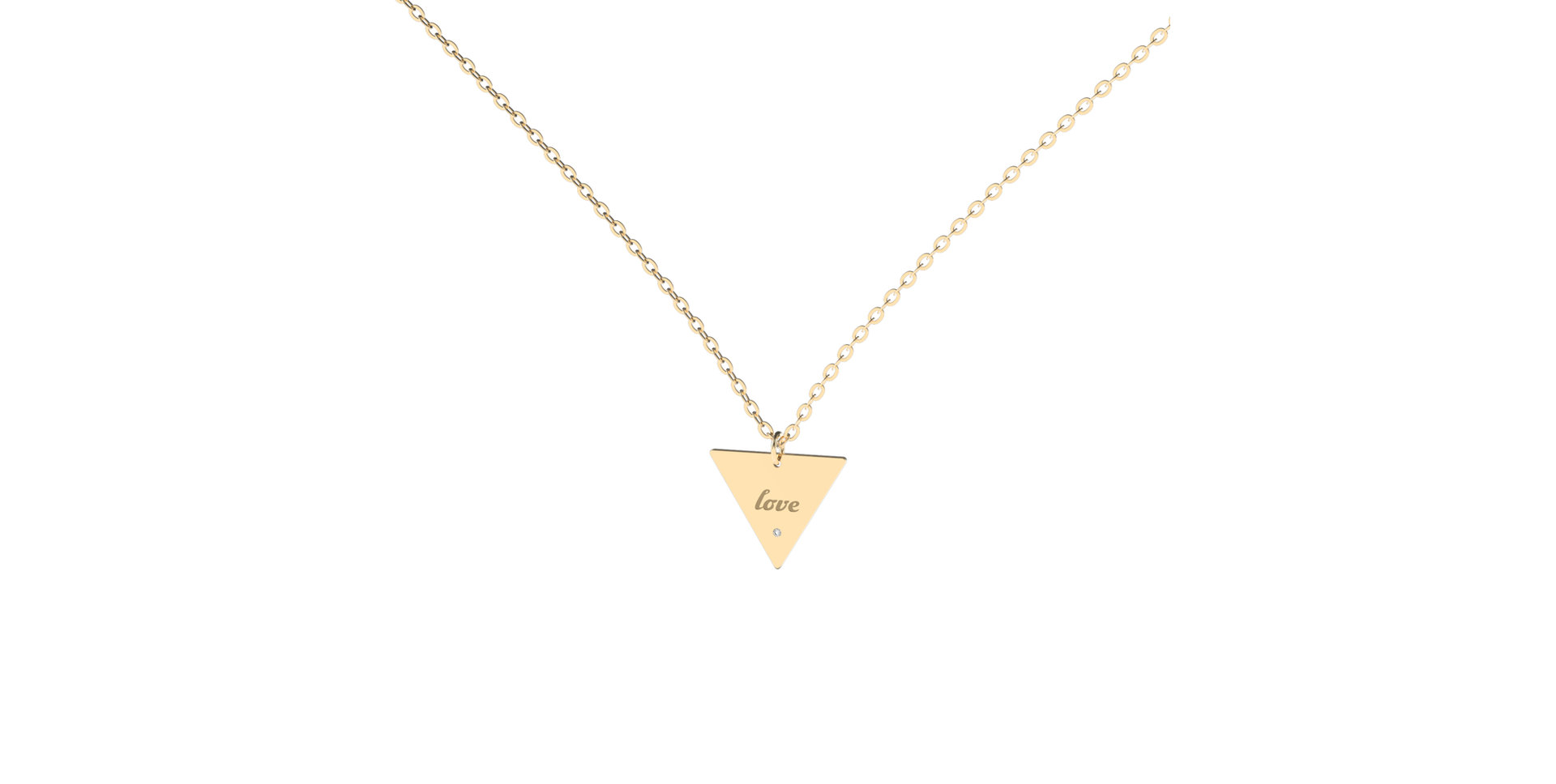Diamond necklace Triangle Love
