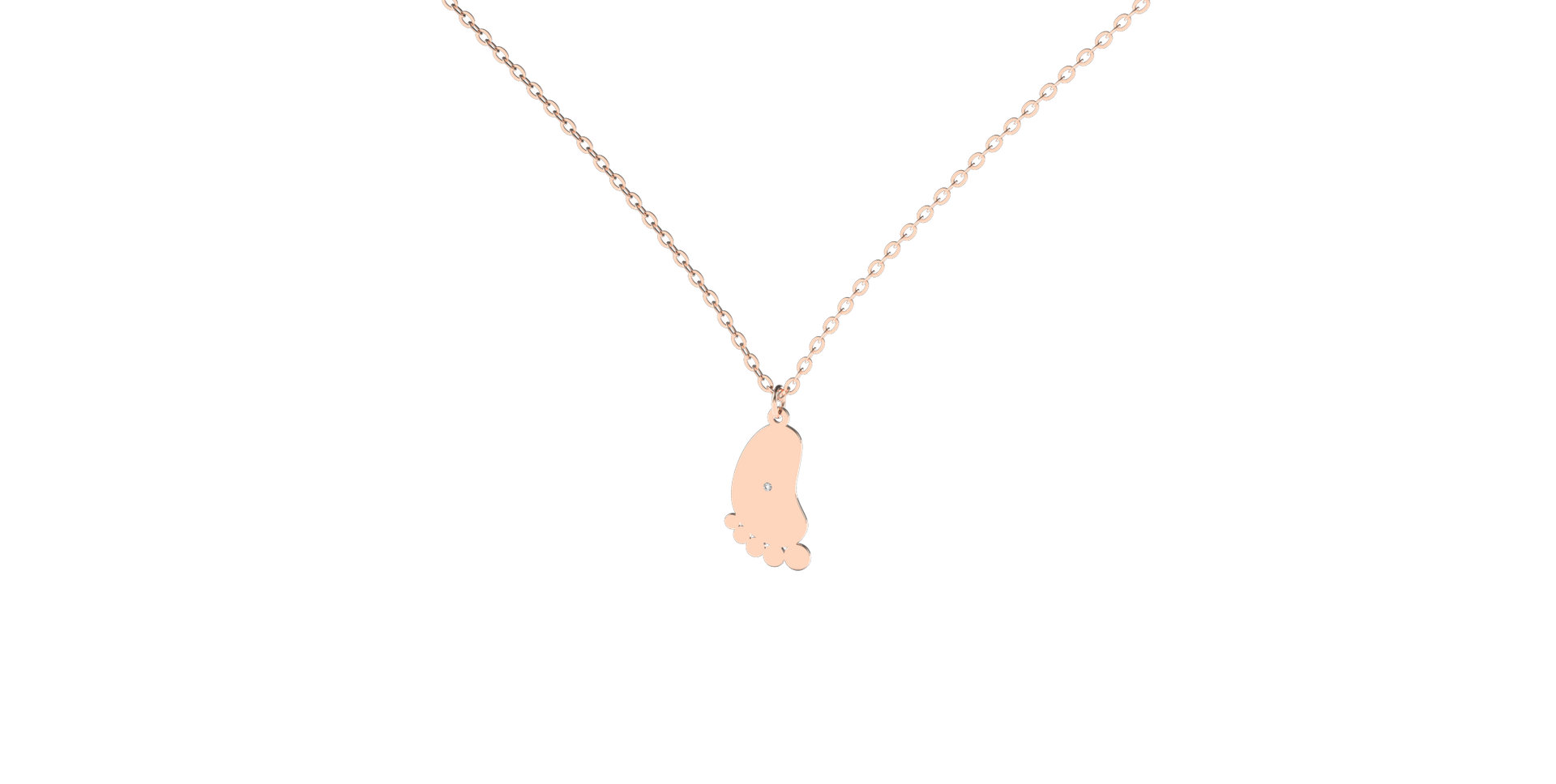 Diamond necklace Baby Foot