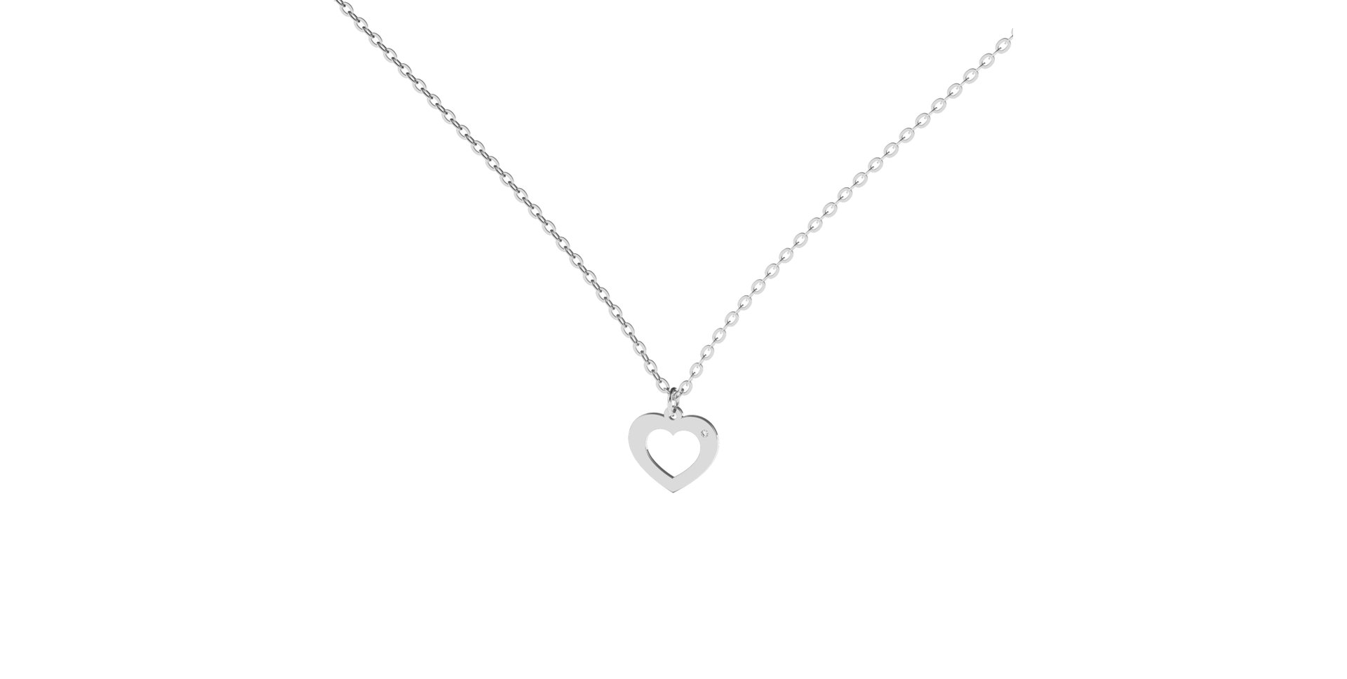 Diamond necklace Two Hearts