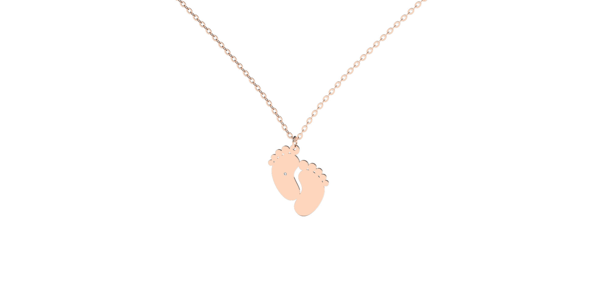 Diamond necklace Baby Feet
