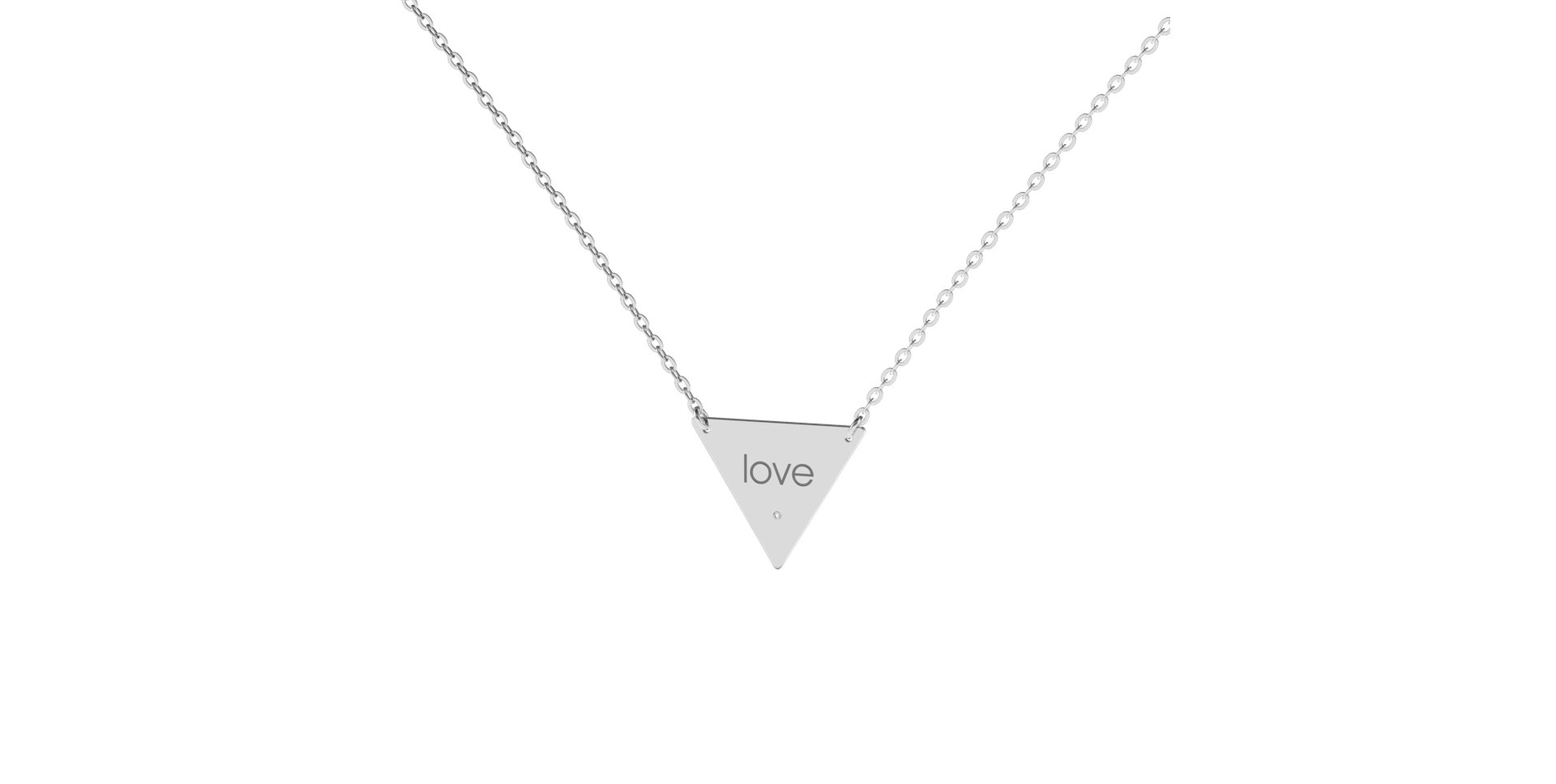 Diamond necklace Triangle Love