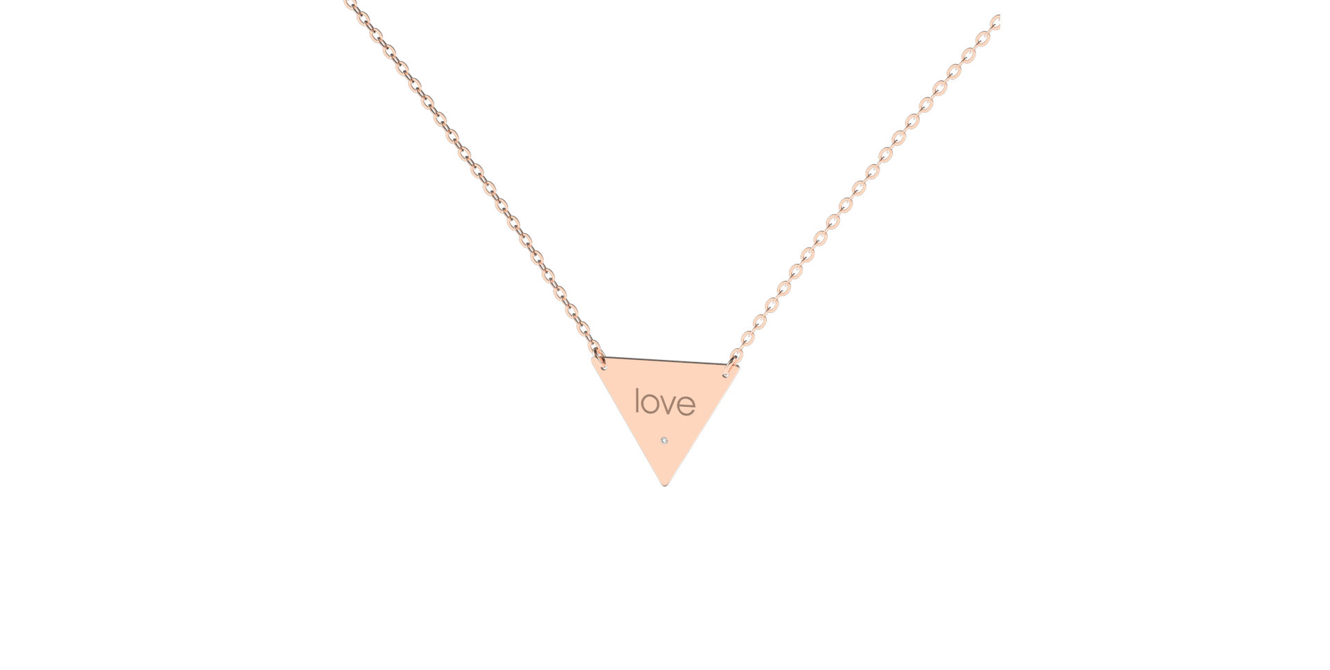 Diamond necklace Triangle Love