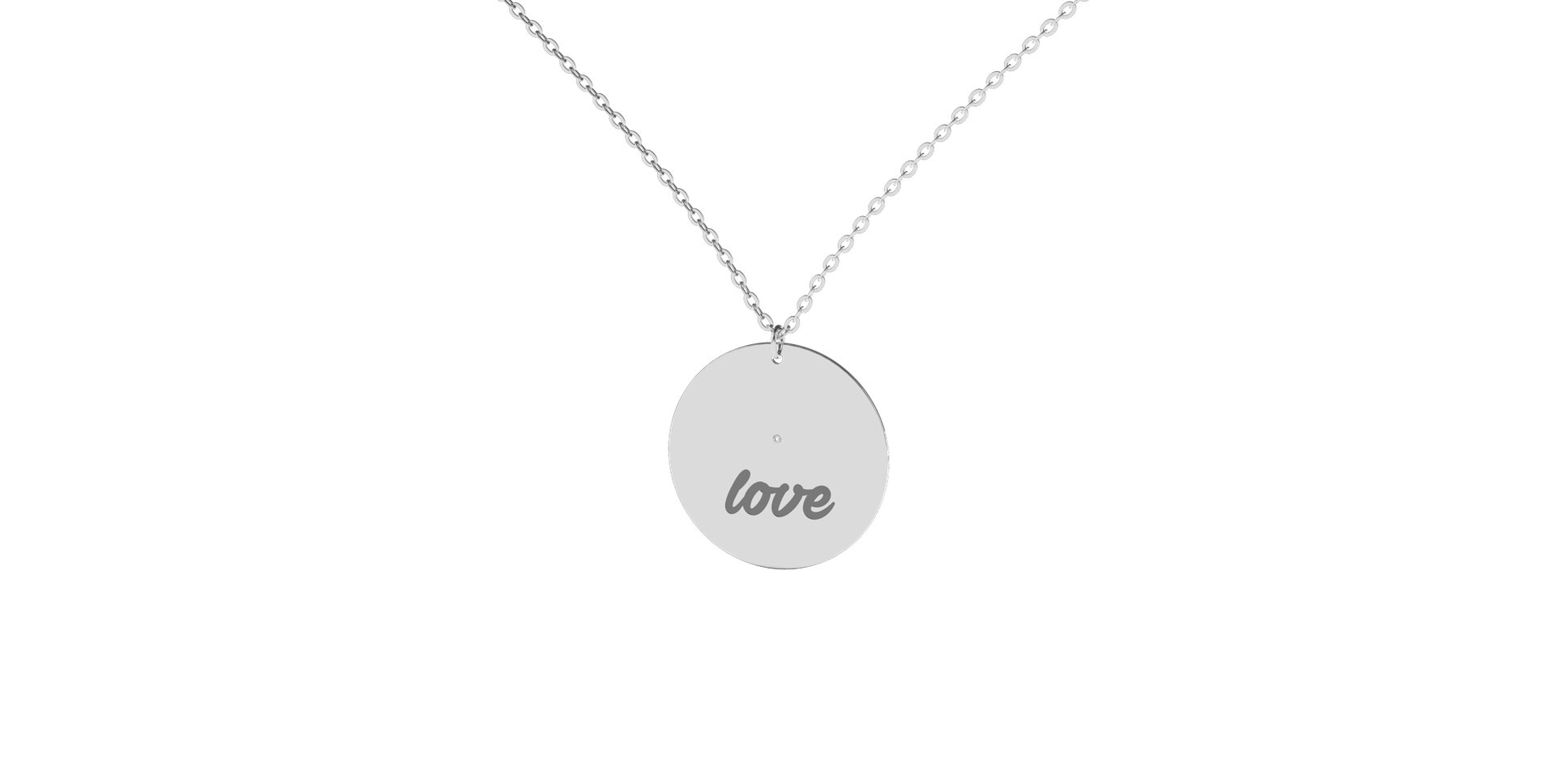 Diamond necklace Oval Love