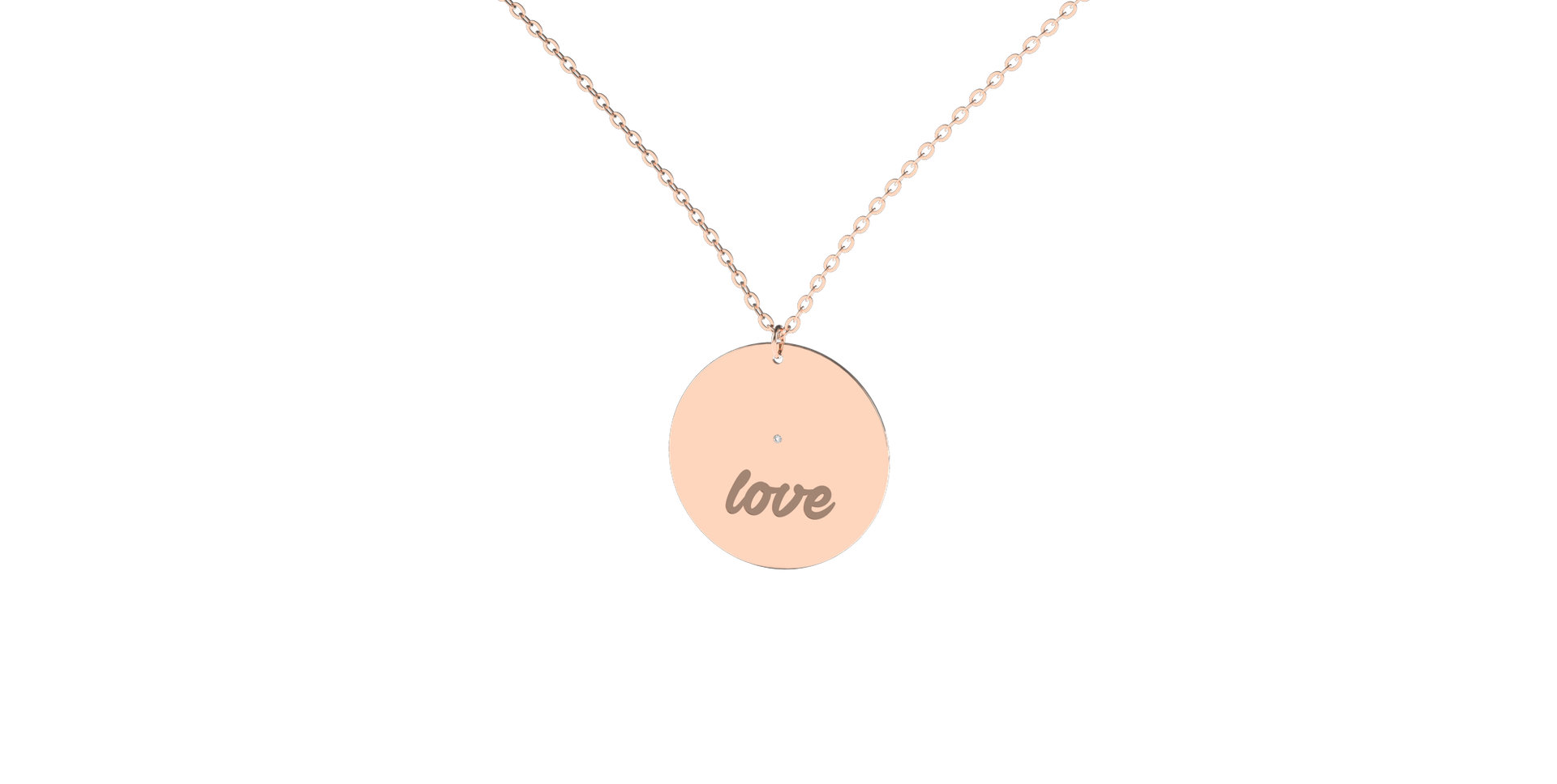 Diamond necklace Oval Love