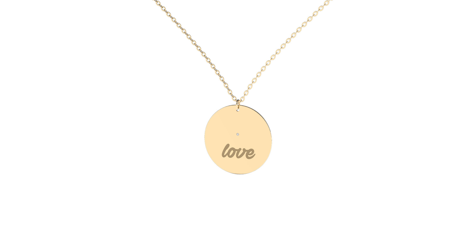 Diamond necklace Oval Love