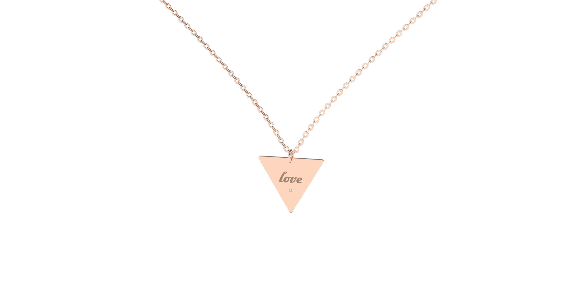 Diamond necklace Love Triangle