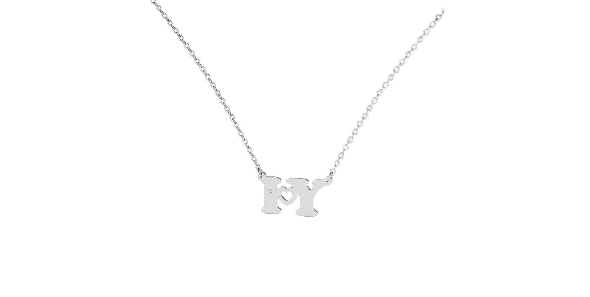 Diamond necklace I Love U