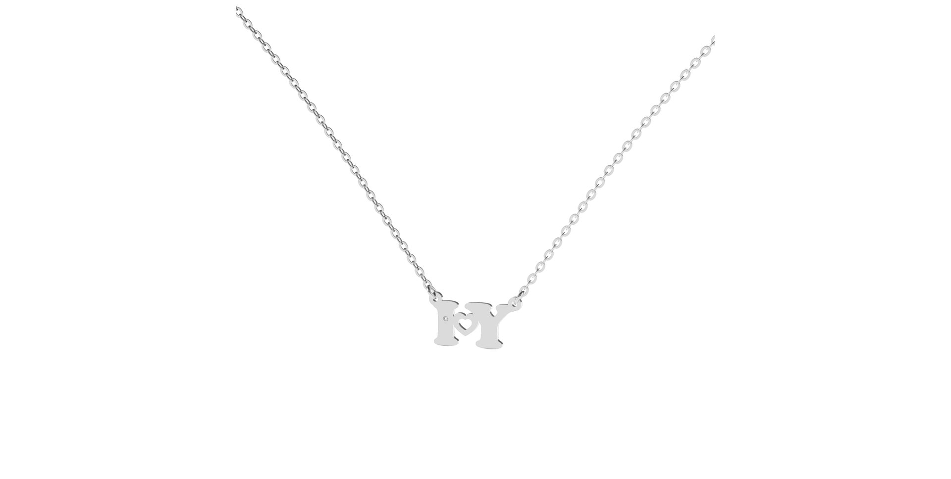 Diamond necklace I Love U