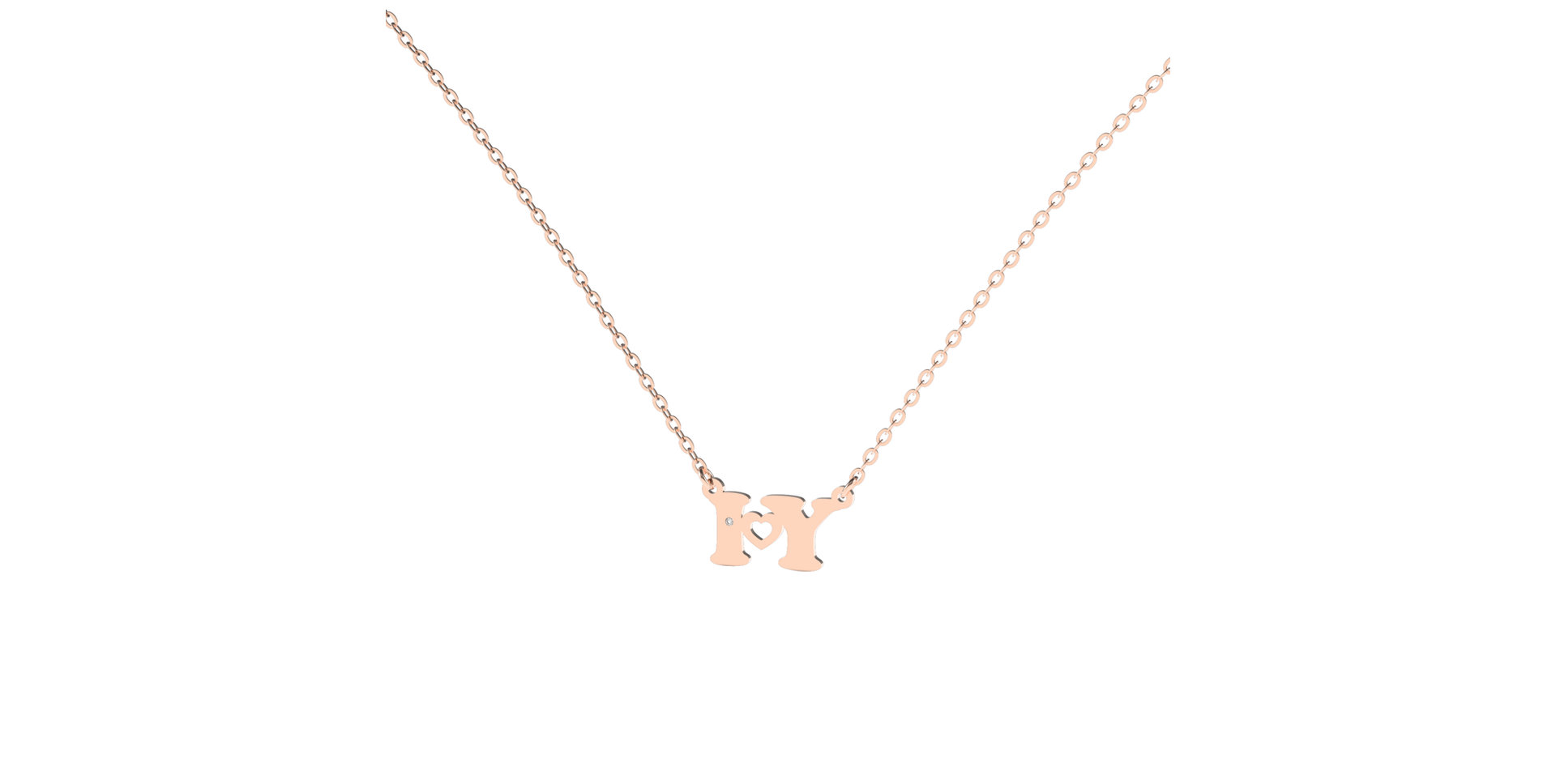 Diamond necklace I Love U