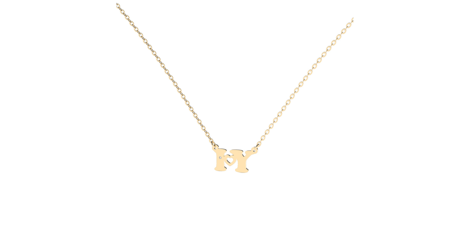 Diamond necklace I Love U